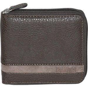 Men's Faux Leather Zip Around RFID Protected Slim Bifold Wallet